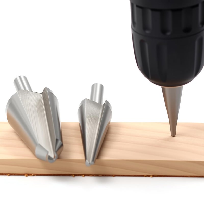 Driak 3pcs 16-30.5mm,5-20mm,3-14mm HSS Taper Power Drill Bit Umbrella Step Drill Set Cone Chamfer Cutter - Image 4
